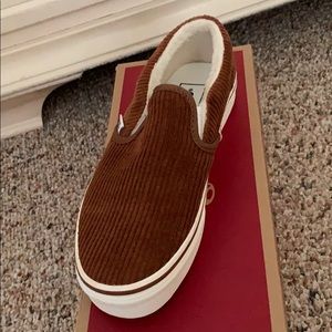 Vans Classic Slip-On in Corduroy and Sherpa